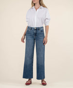 KUT Meg Wide Leg Jeans Mid Blue Wash