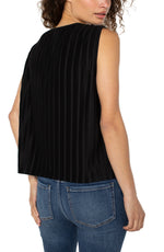 Liverpool Sleeveless Boat Neck Nit Top