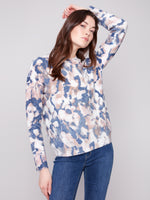 Charlie B Reversible Soft Sweater Blue/Pink/White