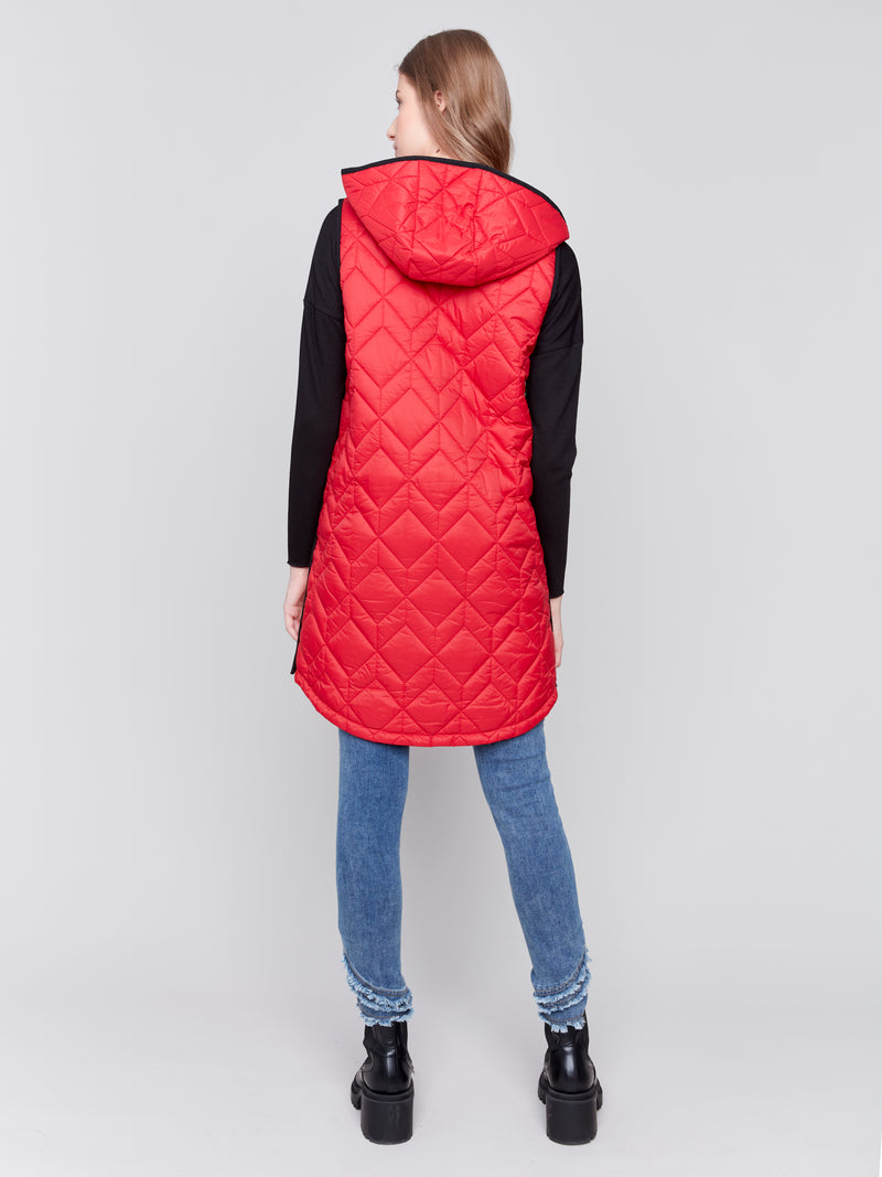 Charlie B Red Quilted Vest