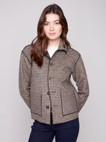 Charlie B Reversible Jacket Cocoa Plaid