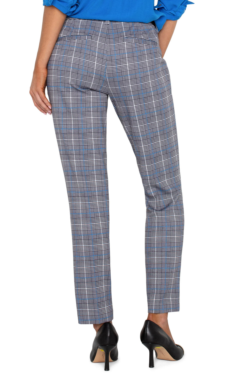 Liverpool Kelsey Trouser Plaid Blue Topaz