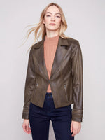 Charlie B Faux Suede Jacket Spruce