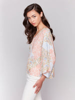 Charlie B Flowers Button Up Blouse