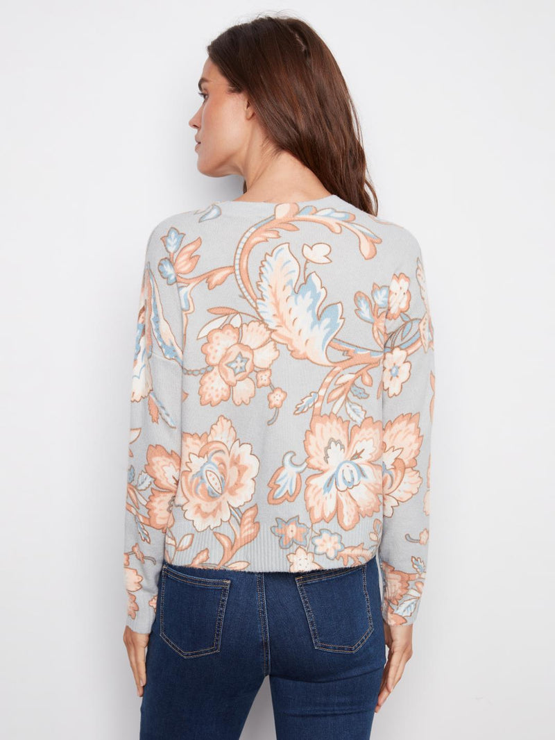 Charlie B Long Sleeve Crew Neck Sweater Baroque