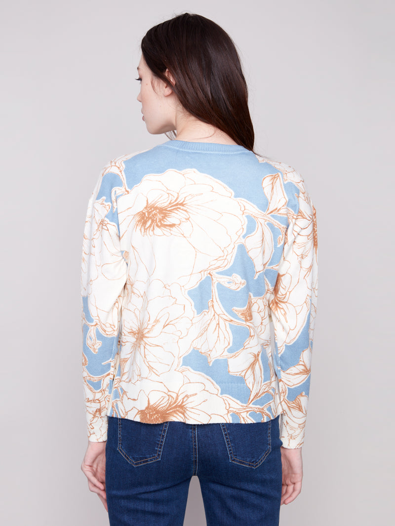 Charlie B Drop Shoulder Sweater With Buttons