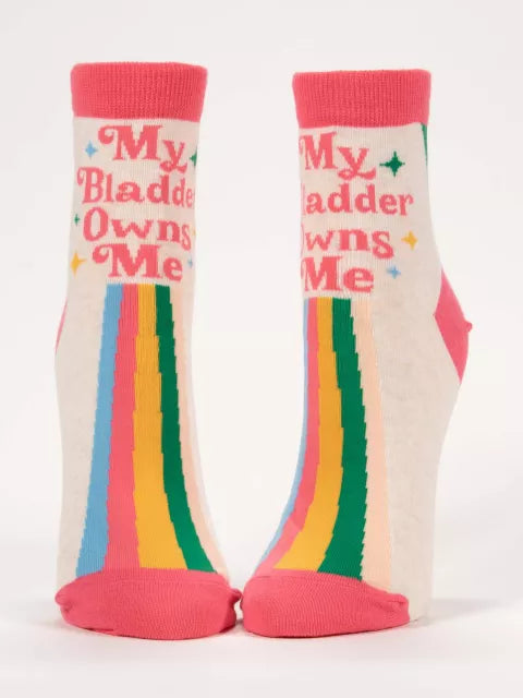 Blue Q Womens Ankle Socks "My Bladder Owns Me"