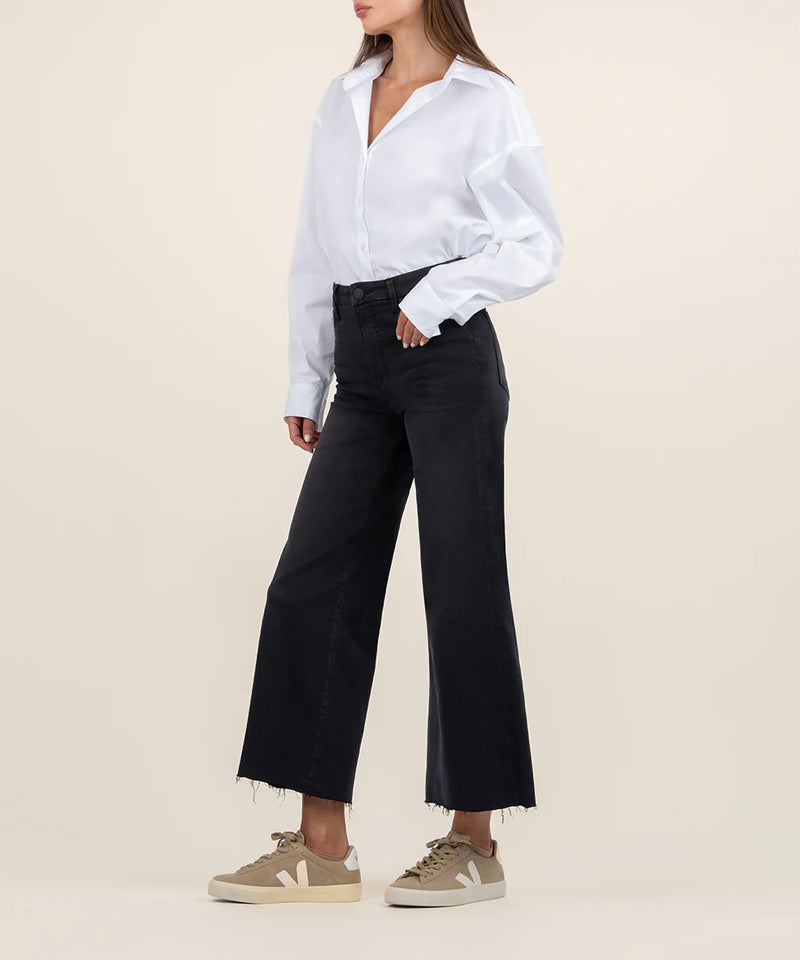 KUT Meg High Rise Wide Leg Jean Black