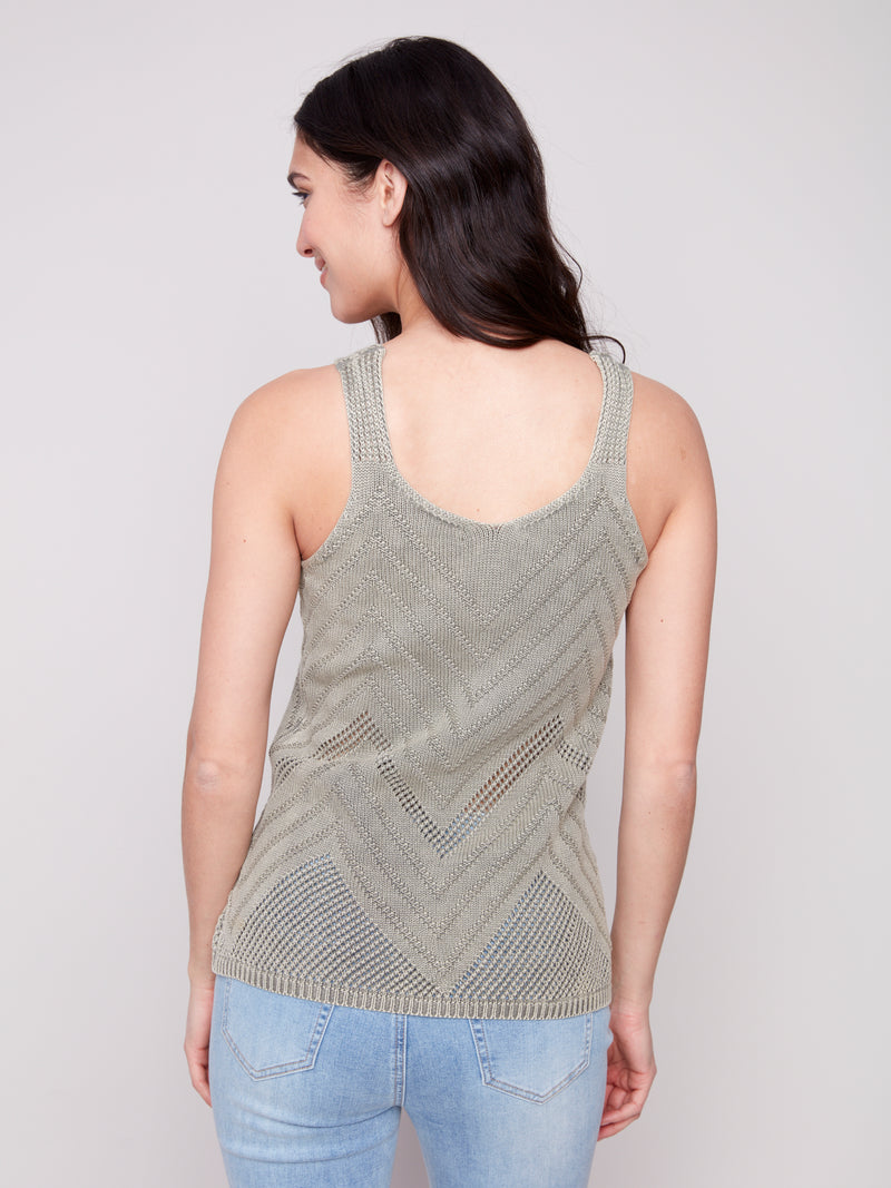 Charlie B Knit Celadon Tank Top