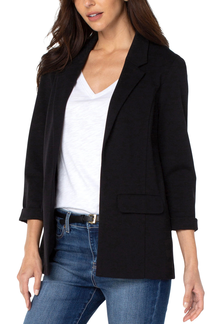 Liverpool Black Boyfriend Blazer with Princess Dart