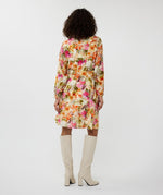 Esqualo Floral Dress With Buttons And Belt