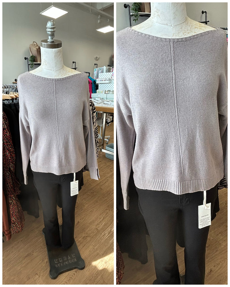 Made in Italy Taupe Knit Sweater