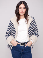 Charlie B Navy Chevron Jacket